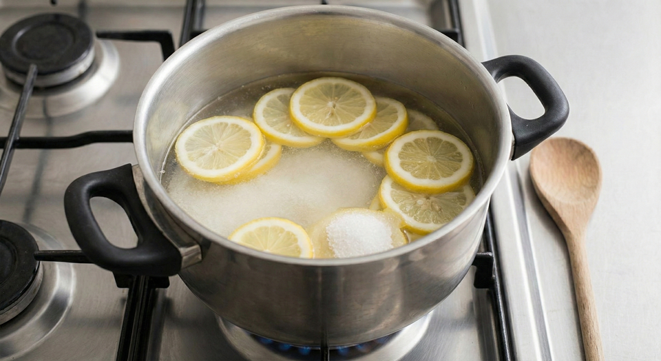 レモンコンフィ 砂糖で煮詰める