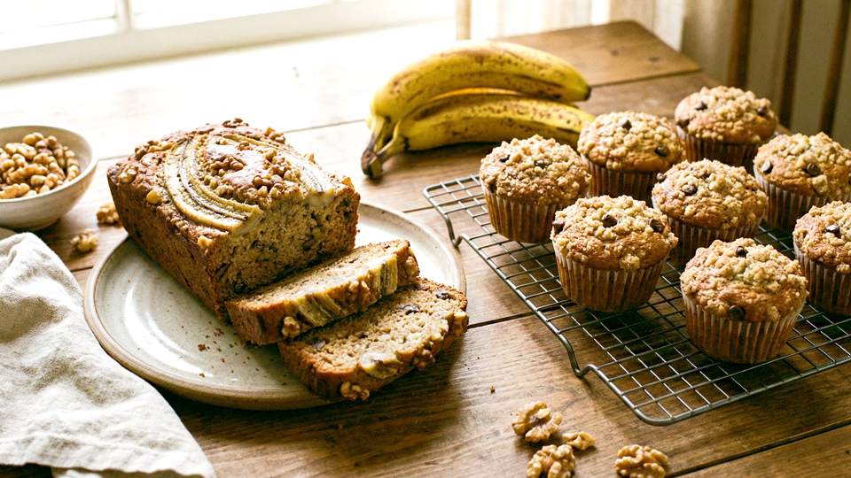 バナナケーキ、バナナマフィン