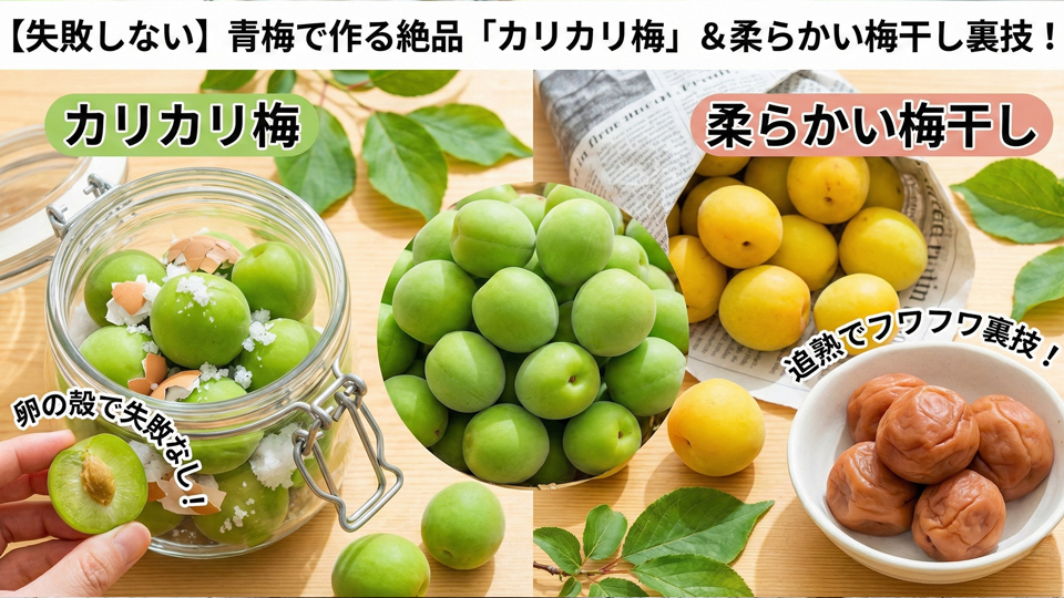 青梅、カリカリ梅の作り方