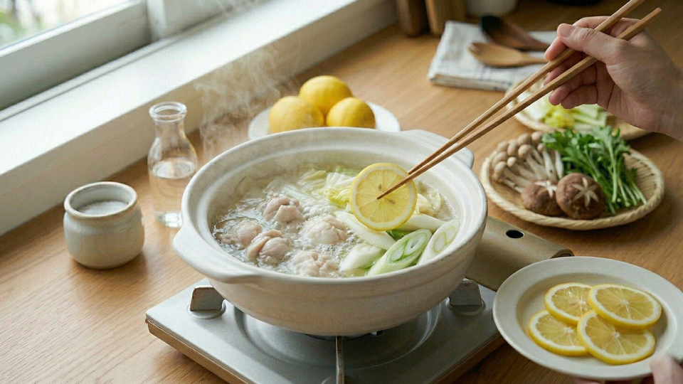 レモン鍋具材を煮る