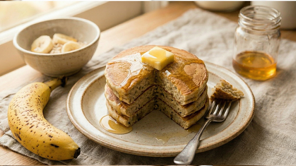バナナパンケーキ、ホットケーキ