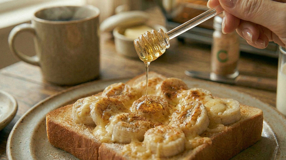 バナナトースト はちみつ