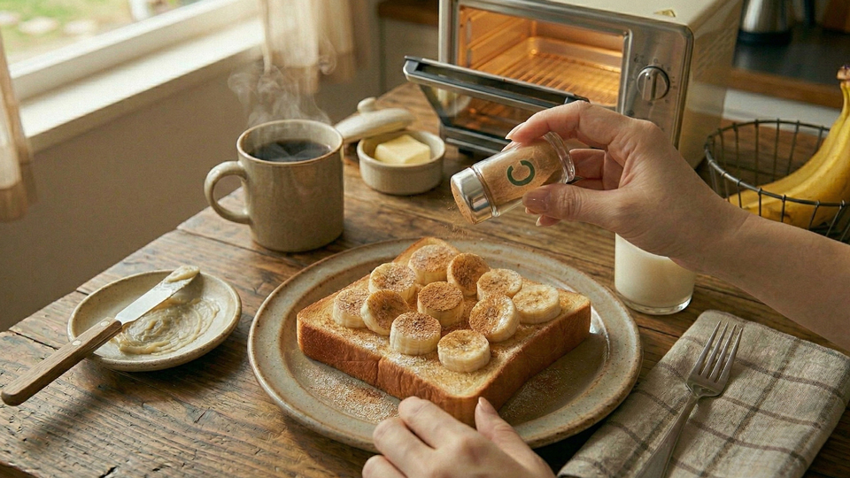 バナナトースト シナモン