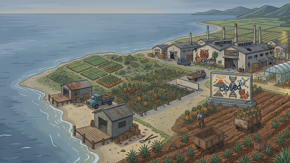 パイナップル工場、閉鎖