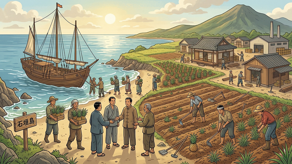 台湾人が運んだパイナップルの苗