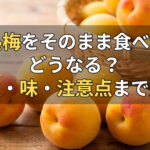 完熟梅をそのまま食べるとどうなる？