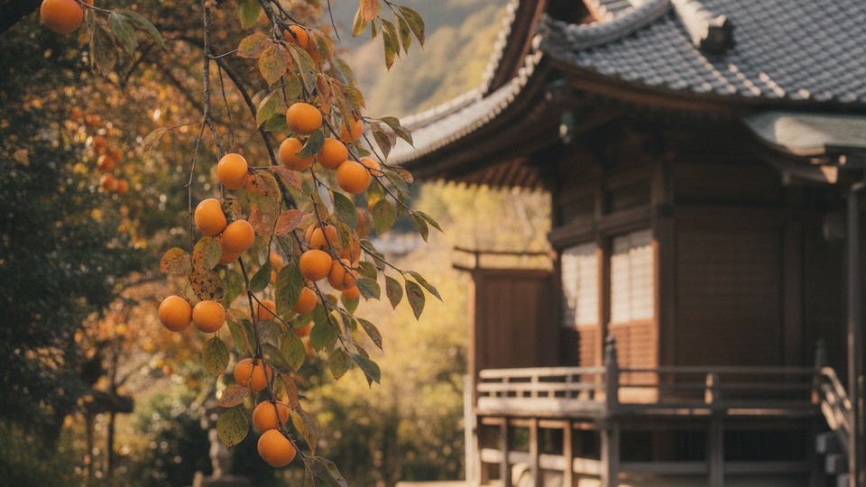 柿 神の食べ物 寺社 境内