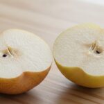 赤梨と青梨の断面