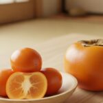 ミニ柿と普通の柿の大きさ比較
