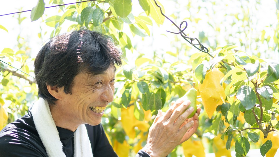 西村果樹ガーデンの西村さん 新潟県加茂市