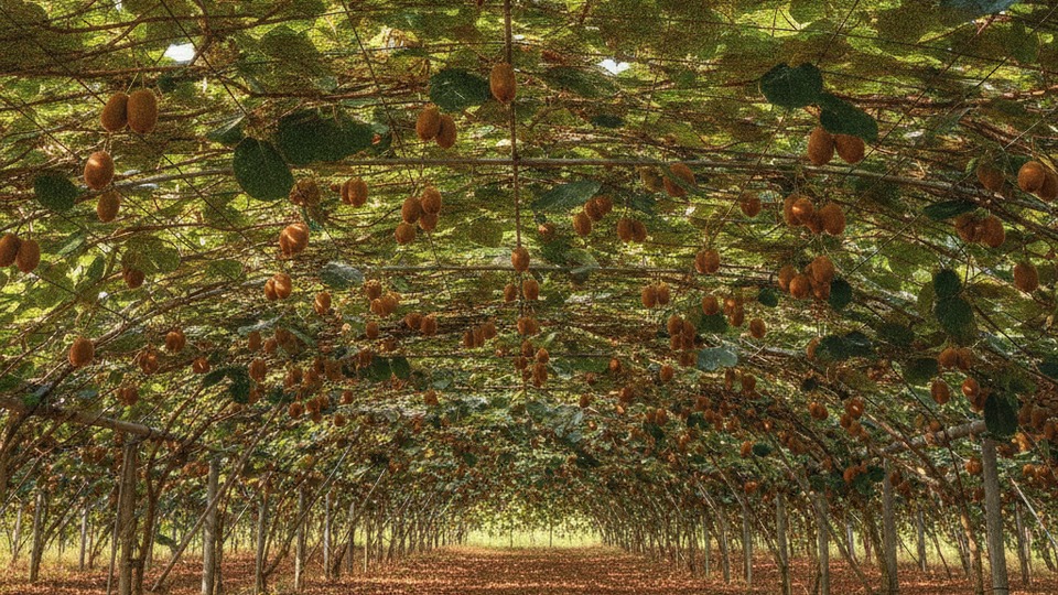 キウイ畑 キウイ棚 国産キウイ